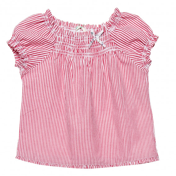 Памучна блуза с ластичен набор за бебе, многоцветна Benetton 166868 