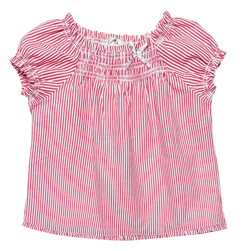 Памучна блуза с ластичен набор за бебе, многоцветна  166868