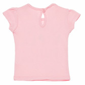 Памучна тениска розова за момиче Benetton 167196 4