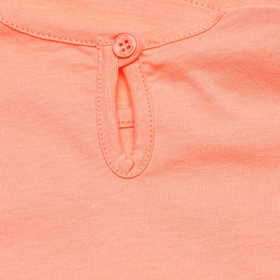 Памучна тениска розова за момиче Benetton 167200 4