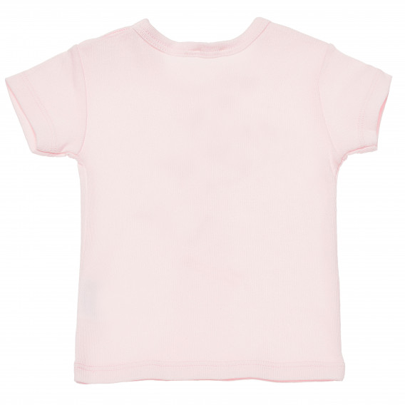 Памучна тениска розова за момиче Benetton 167204 4