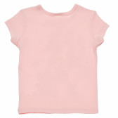 Памучна тениска розова за момиче Benetton 167212 4
