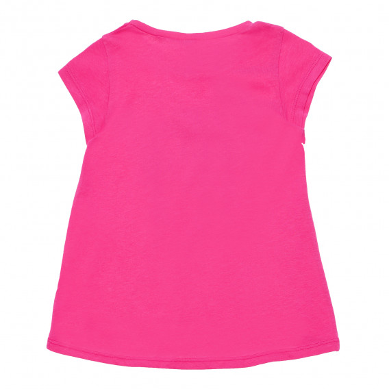 Памучна тениска розова за момиче Benetton 167248 4