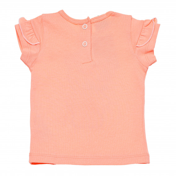 Памучна тениска розова за момиче Benetton 167295 2