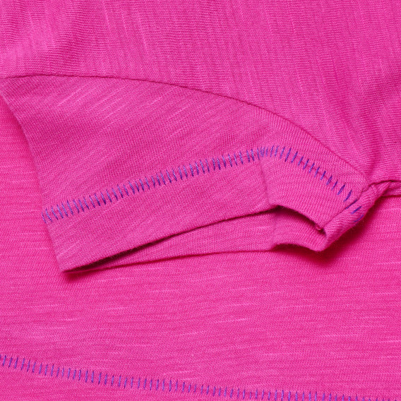 Памучна тениска лилава за момиче Benetton 167368 3