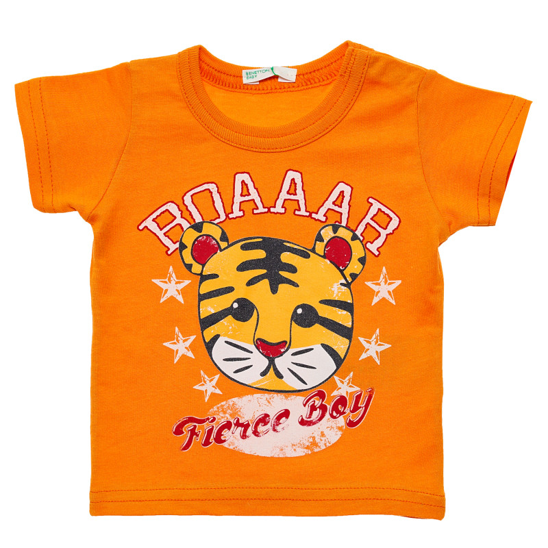 Памучна тениска оранжева за момче  167407