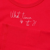 Памучна тениска червена за момиче Benetton 167432 3
