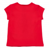 Памучна тениска червена за момиче Benetton 167433 4