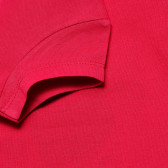 Памучна тениска червена за момиче Benetton 167437 4