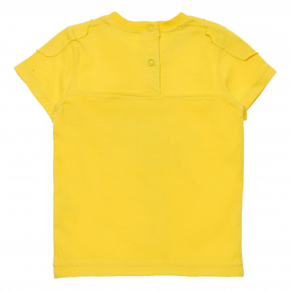 Памучна тениска жълта за момче Benetton 167490 4
