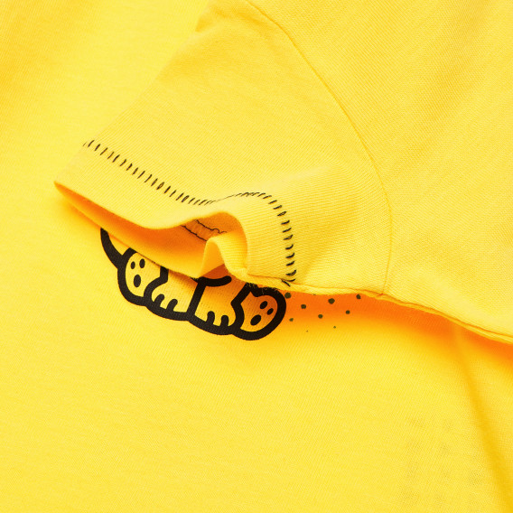 Памучна тениска, жълта Benetton 167528 3