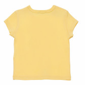Памучна тениска жълта за момиче Benetton 167537 4