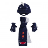 Комплект шапка, шал и ръкавички, син Tuc Tuc 1676 