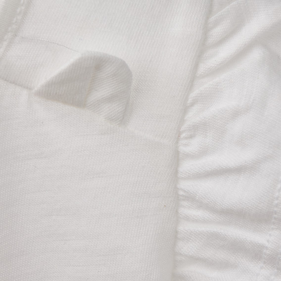 Памучна тениска бяла за момиче Benetton 167668 2