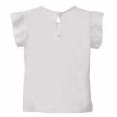 Памучна тениска бяла за момиче Benetton 167670 4