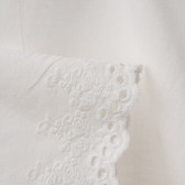 Памучна рокля бяла за момиче Benetton 167672 2