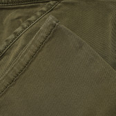 Памучен панталон зелен за момиче Benetton 167694 3