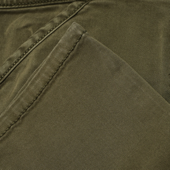 Памучен панталон зелен за момиче Benetton 167694 3