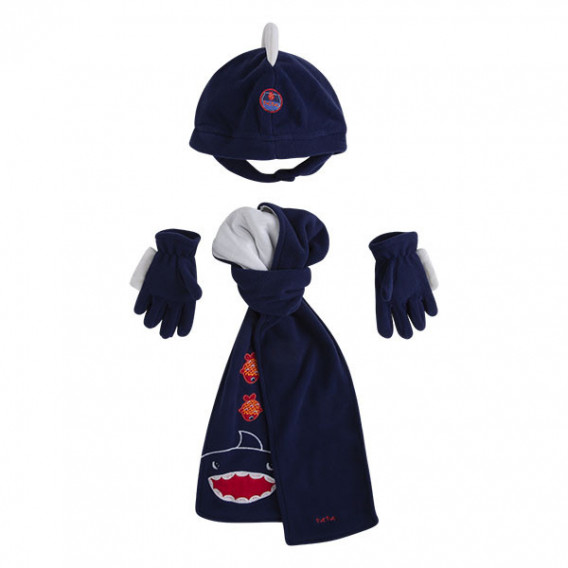 Комплект шапка, шал и ръкавички, син Tuc Tuc 1677 2