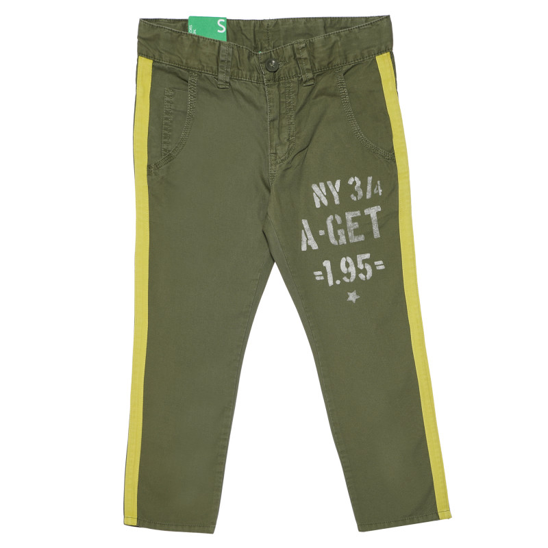 Памучен панталон зелен за момче  167727