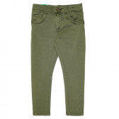 Памучен панталон зелен за момиче Benetton 167732 