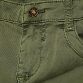Памучен панталон зелен за момиче Benetton 167736 4