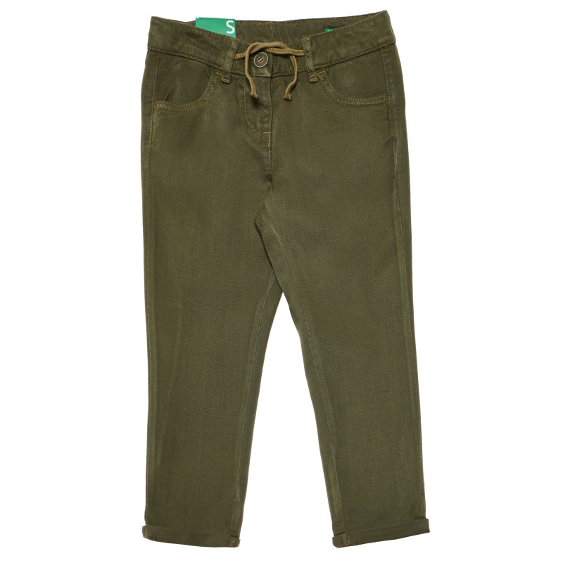 Памучен панталон зелен за момиче  167737