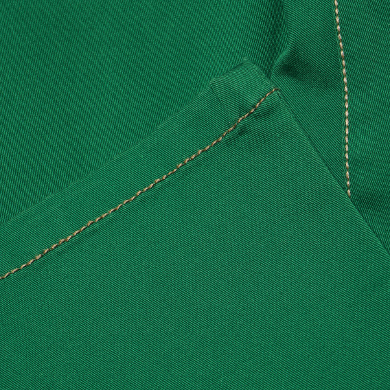 Памучен панталон зелен за момиче Benetton 167744 3