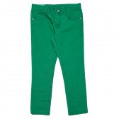 Памучен панталон зелен за момче Benetton 167762 