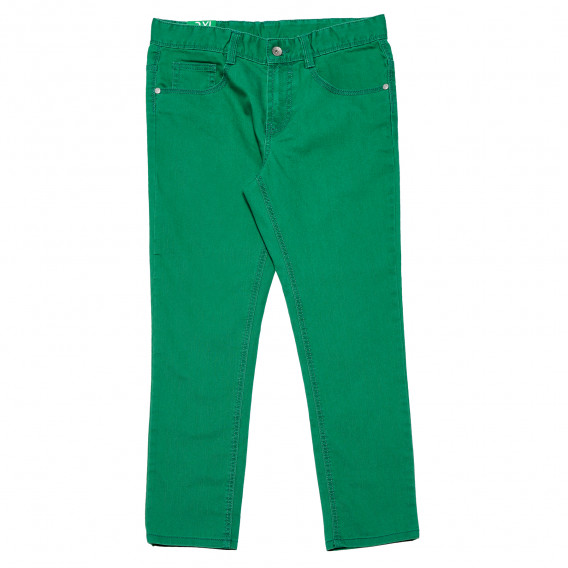 Памучен панталон зелен за момче Benetton 167762 