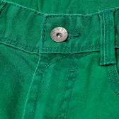 Памучен панталон зелен за момче Benetton 167763 2