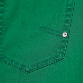 Памучен панталон зелен за момче Benetton 167764 3
