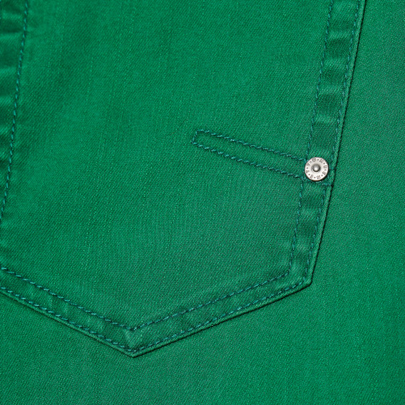Памучен панталон зелен за момче Benetton 167764 3