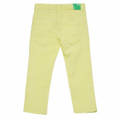 Памучни дънки жълти за момиче Benetton 167812 2