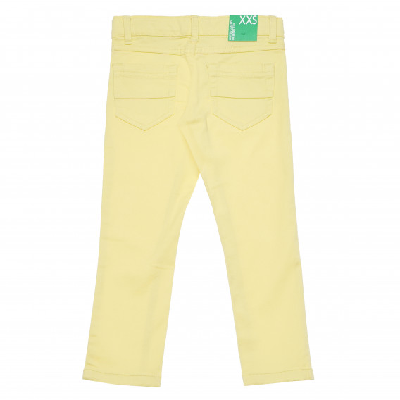 Памучни дънки жълти за момиче Benetton 167835 4