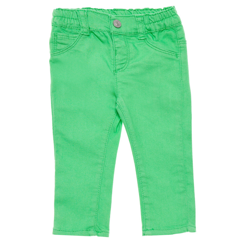 Памучни дънки за бебе зелени  167849