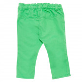 Памучни дънки за бебе зелени Benetton 167850 2