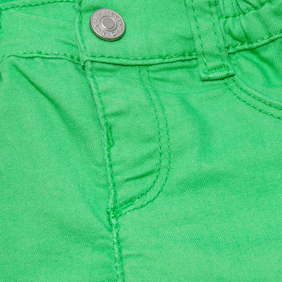 Памучни дънки за бебе зелени Benetton 167851 3