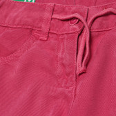 Памучен панталон розов за момиче Benetton 167854 2