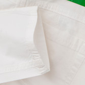 Памучен панталон бял за момиче Benetton 167875 3