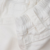 Памучни дънки за бебе бели Benetton 167955 4