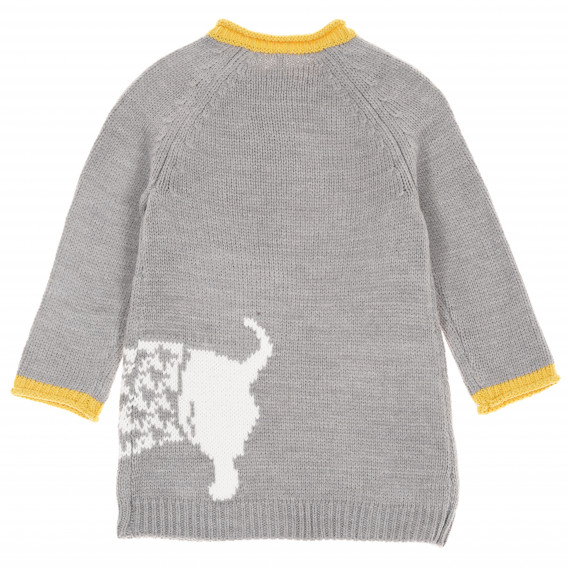 Пуловер за бебе за момиче сив Idexe 168076 4