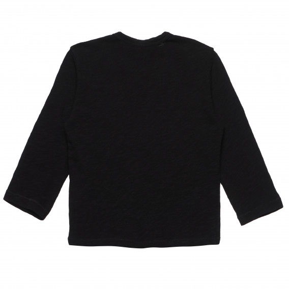 Памучна блуза с дълъг ръкав черна Benetton 168081 4