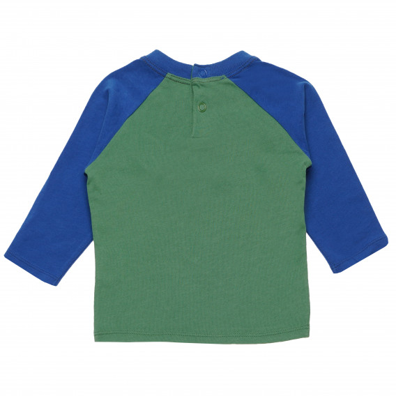 Памучна блуза с дълъг ръкав многоцветна за момче Benetton 168094 4
