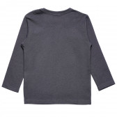 Памучна блуза с дълъг ръкав сива за момче Benetton 168184 3