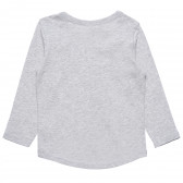 Памучна блуза с дълъг ръкав сива за момче Benetton 168189 3