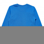 Памучна блуза с дълъг ръкав синя за момче Benetton 168242 3