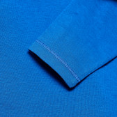 Памучна блуза с дълъг ръкав синя за момче Benetton 168243 4