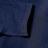 Памучна блуза с дълъг ръкав синя за момче Benetton 168251 4
