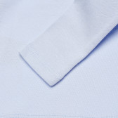 Памучна блуза с дълъг ръкав синя Benetton 168282 3